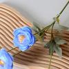 Artificial Lulian Flower Faux Silk Ranunculus Flower with Stem 4 Heads Fake Ranunculus Arrangement for Home Wedding Decoration Table Centerpiece