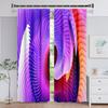 Thick 2Pieces 90% Shading Luxury 3D Abstract Space Blackout Window Curtains For Bedroom Living Room Bathroom Kicthen Door Hall