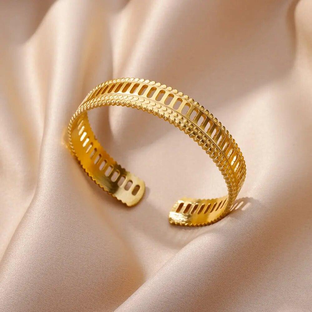 Jesus Bangles Bracelet for Women Stainless Steel Gold Color Luxury Bracelets 2024 Free Shipping Jewelry Pulseras Mujer Bijoux