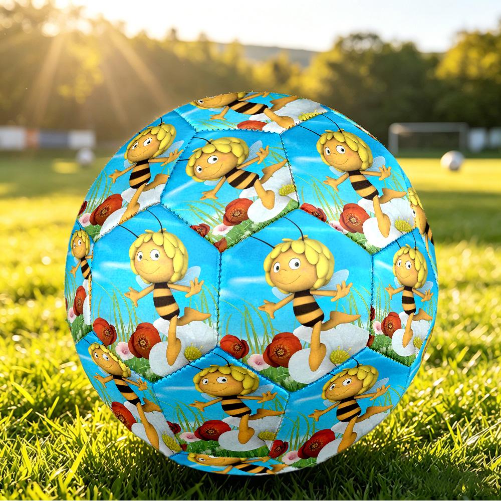 Size 5 Football Biene Maja Pattern, Wear‑Resistant Soccer Ball for Match Training Daily Sports Play