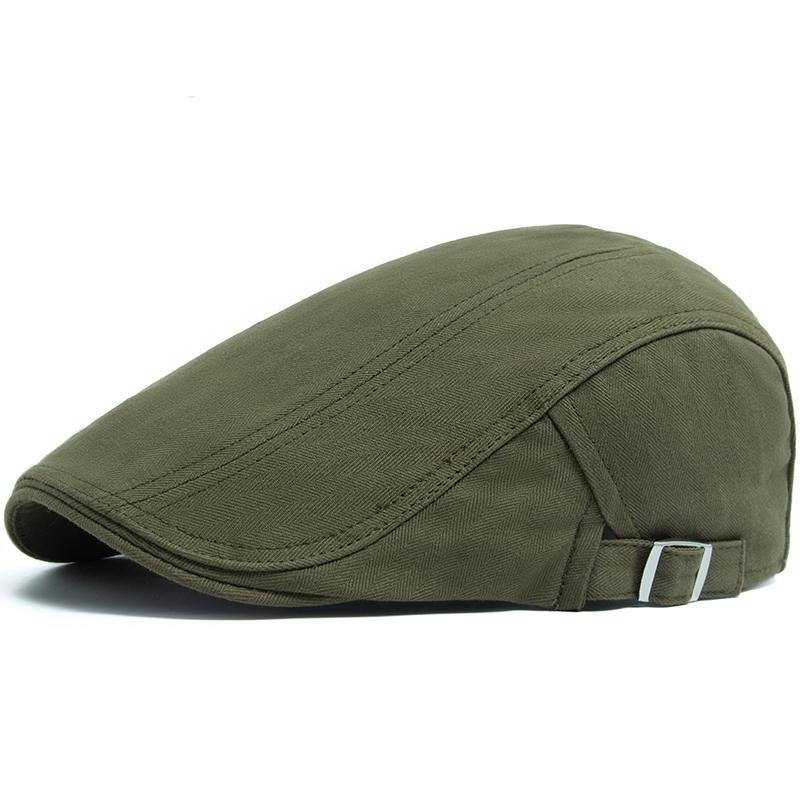 Men's Berets Classic Casual Solid Color Newsboy Cap Fashion Vintage Cotton Visor Hats For Men Summer Beret Higher Quality