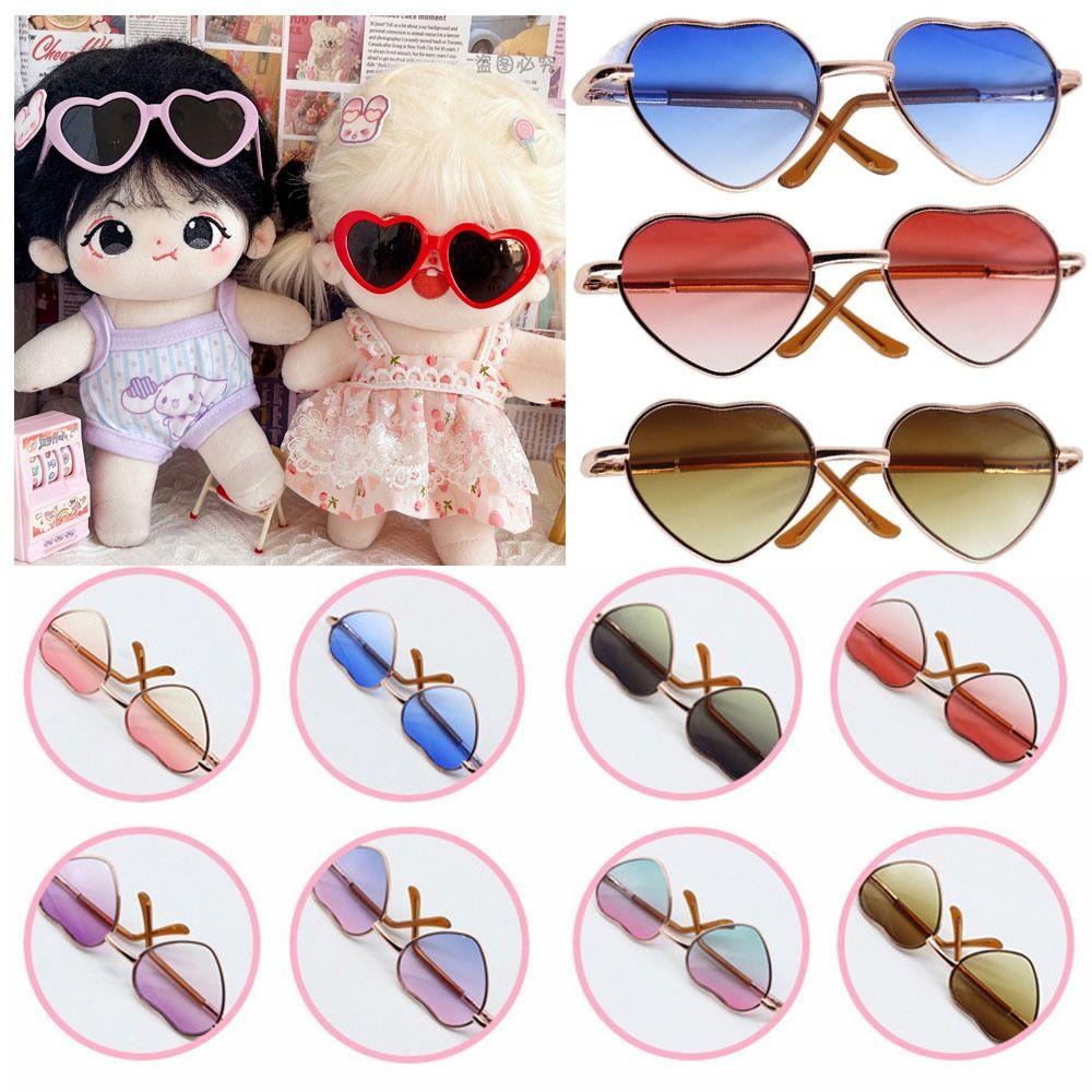 Mini Plush Doll Accessories Glasses Clothes Cute Heart Frame Plush Doll Eyeglasses For 20cm Dolls