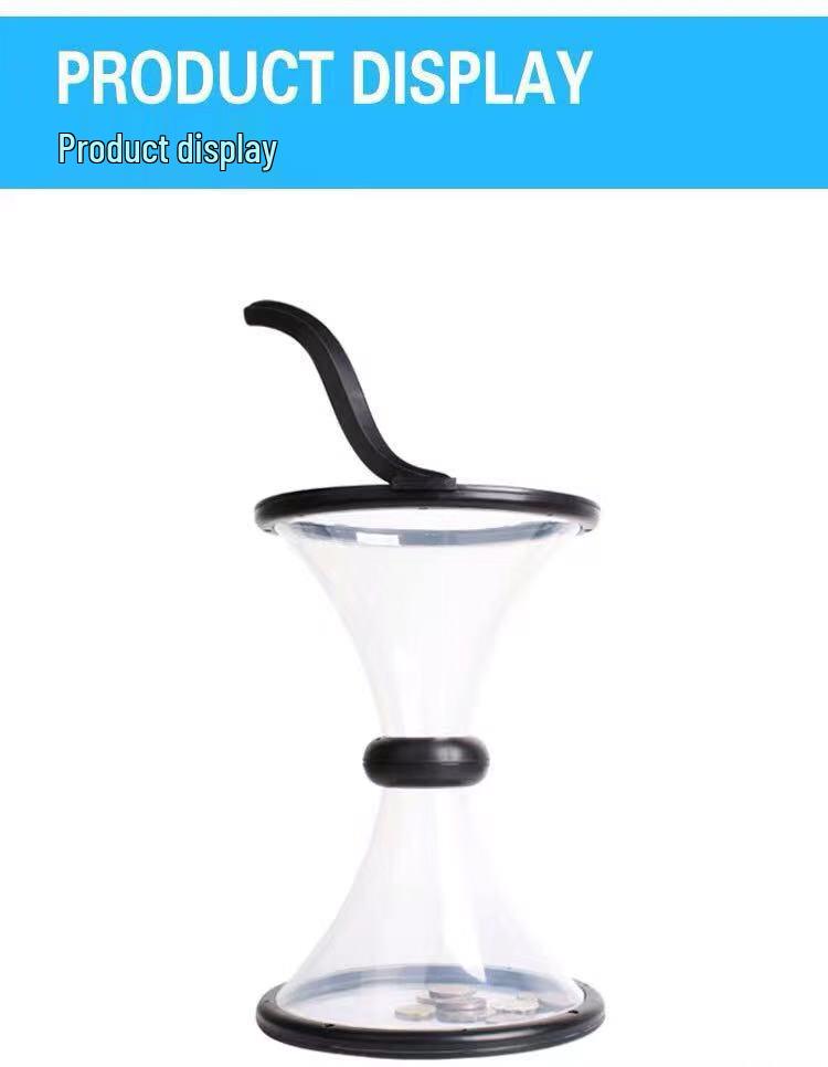 Креативная вращающаяся копилка-циклон: Прозрачная вращающаяся воронка для хранения монет