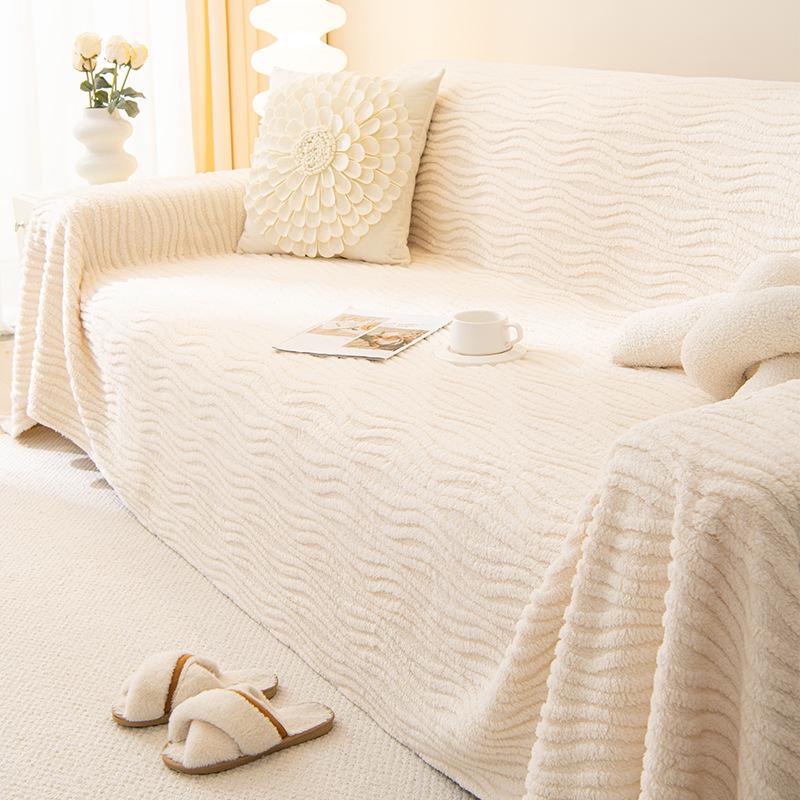 High-Grade Winter Sofa Towel All-Inclusive Non-Stick Wool Living Room Universal Cover Cover Plush Cover Cloth