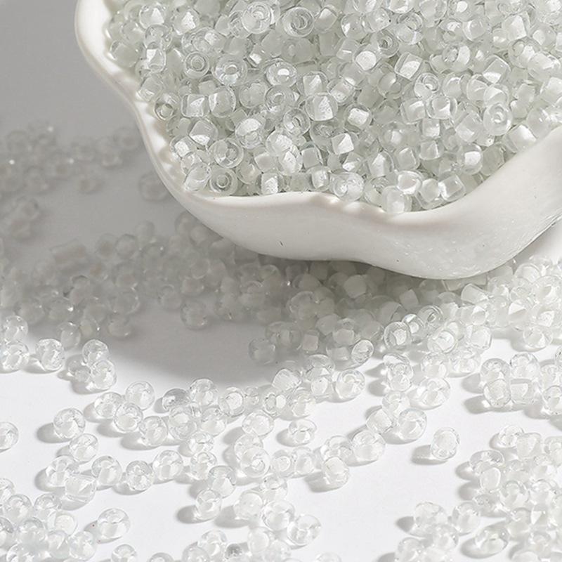 Прозрачные переливающиеся аксессуары для бисероплетения своими руками: Окрашенные бусины из рисового стекла с цветным ядром для вышивания крестиком