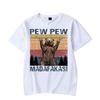 Мужская футболка Pew Pew Madafakas Kawaii Футболка Мужская Женская Футболка Забавная Графическая Футболка с Медведем Футболки Оверсайз Футболка Харадзюку