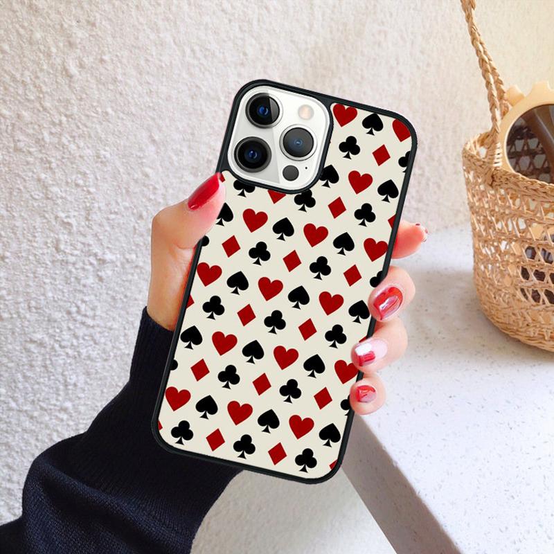 Игральные Карты Масти Символы Чехол для Телефона для iPhone 17 Air 16 Coque 15 14 12 13 PLUS 11 PRO MAX Задняя Крышка Fundas Shell