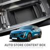 Ящик для хранения в подлокотнике для PEUGEOT 408 2025 года, центральная консоль автомобиля, лоток-органайзер, аксессуары для интерьера, коврики для уборки