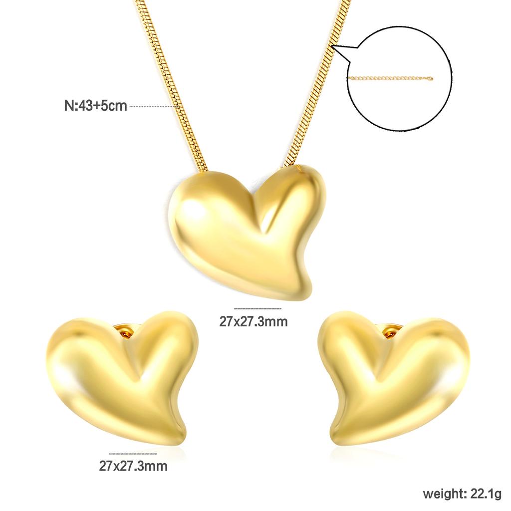 Luxury Fashion Clover Earrings And Necklace Jewelry Set Elegant Earring Gift Box