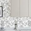 Simple Line Self-Adhesive Wallpaper Modern Flower Pvc Waterproof Wallpapers Home Decoration Furniture Cabinet Wall Stickers