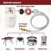 5Ft 0-30 Psi High Pressure Adjustable Propane Regulator With Pressure Gauge Stainless Steel Braided Hose