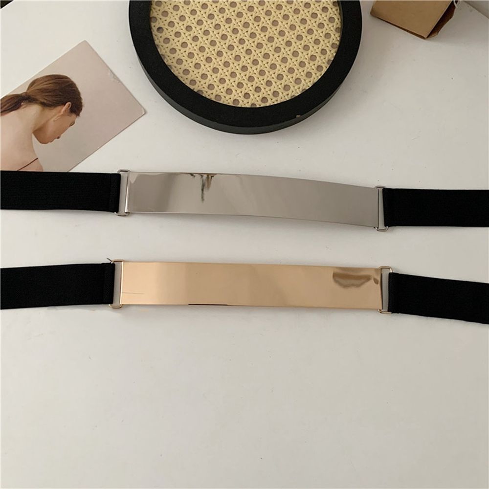 Универсальные зеркально-золотые корсетные пояса для талии Женский пояс Металлический эластичный пояс Эластичные кушаки