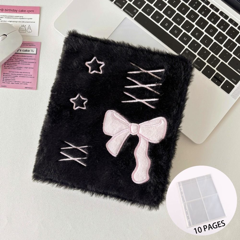 Balletcore Chasing Idol Photo Album Korean Style Bow Card Binder Plush Photocard Holder  Mini Photo