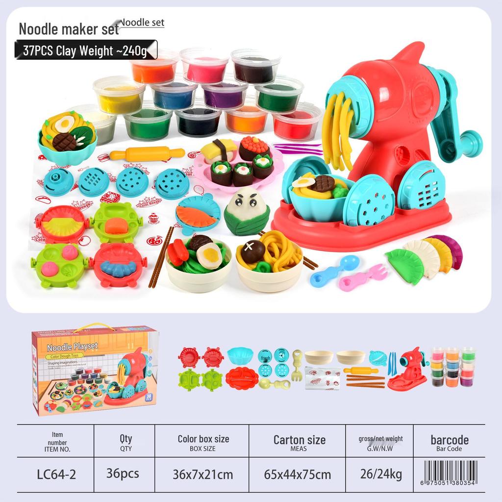 Wheat Clay Burger & Ice Cream Maker DIY Play-Doh Toy Set for Kids Ages 6+