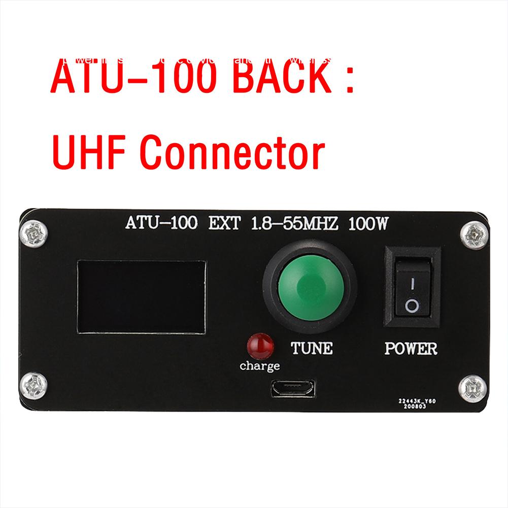 Автоматический антенный тюнер 1,8-50 МГц с 0,91-дюймовым OLED-дисплеем от N7DDC 7x7, прошивка 3.2, в металлическом корпусе, с аккумулятором