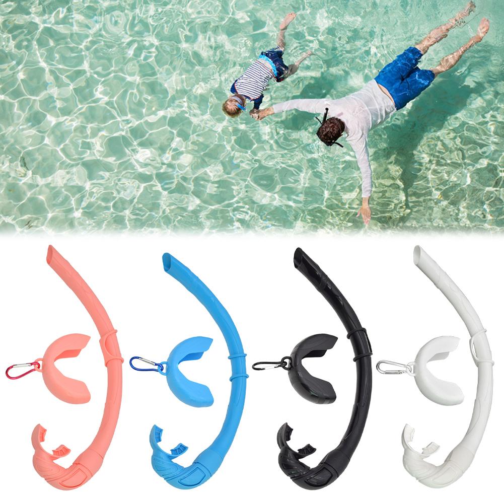 Silicone Snorkel Tube Roll Up Snorkel with Storage Case Diving Snorkel Foldable Snorkel for Snorkeling Freediving