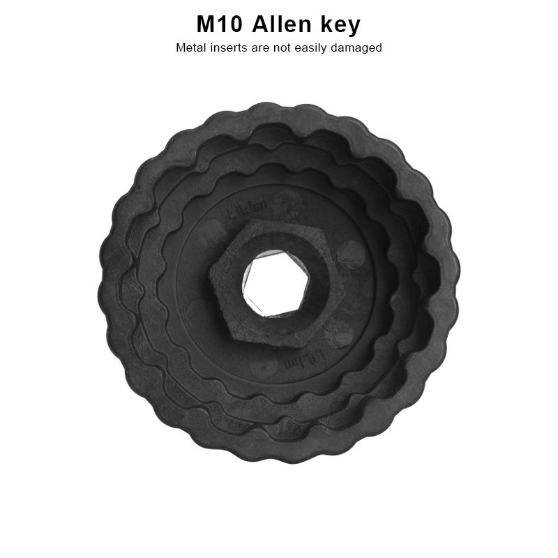 Инструмент для снятия и установки каретки велосипеда 5 в 1, ключ для каретки велосипеда, подходит для 12/16-го пазового наружного диаметра 39 мм, 41 мм, 44 мм, 46 мм, 49 мм, чашка подшипника