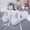 Women Canvas Shoes  New 2023 Spring Summer Flat Sneakers Women Casual Shoes Low Upper Lace Up White Shoes