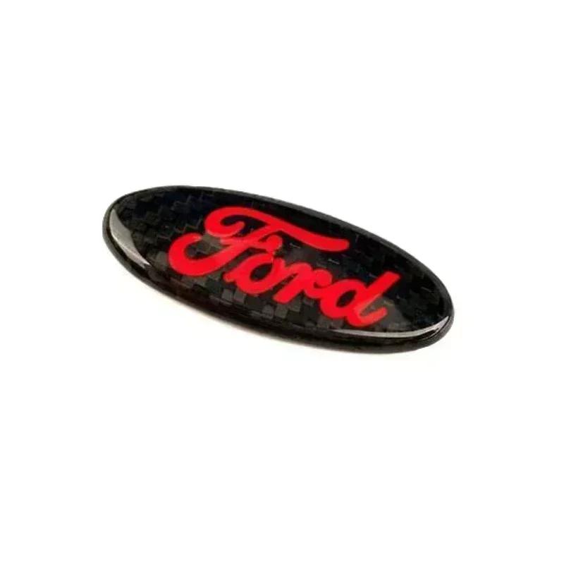 Car Sticker Carbon Fiber Car Steering Wheel Stickers for Ford Mondeo Mk3 Escape Ecosport Edge Focus Ranger Fiesta Kuga Roush Emb