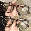 1/2 шт. Большие очки в оправе с винтажным леопардовым принтом для женщин и мужчин, овальная оправа, анти-синий свет, очки без макияжа, аксессуары для очков