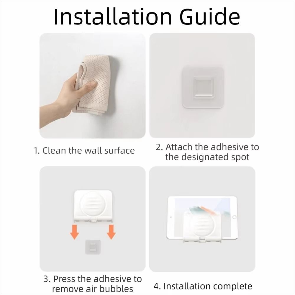 Adhesive Tablet Wall Mount Plastic Desktop Bracket Gifts Phone Tablet Stand Office