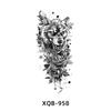 Realistic Half Arm Waterproof Temporary Tattoo Sticker - Black & White Animal Design for Men & Women