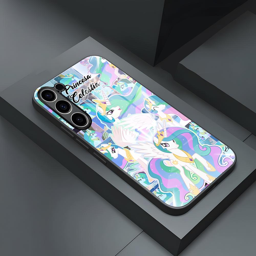 Мой мультяшный чехол для телефона Маленькие Понни для S25 Ultra Samsung S26 S23 S24 Fe S22 S20 S21 Plus A54 A34 A53 A16 Стеклянная крышка