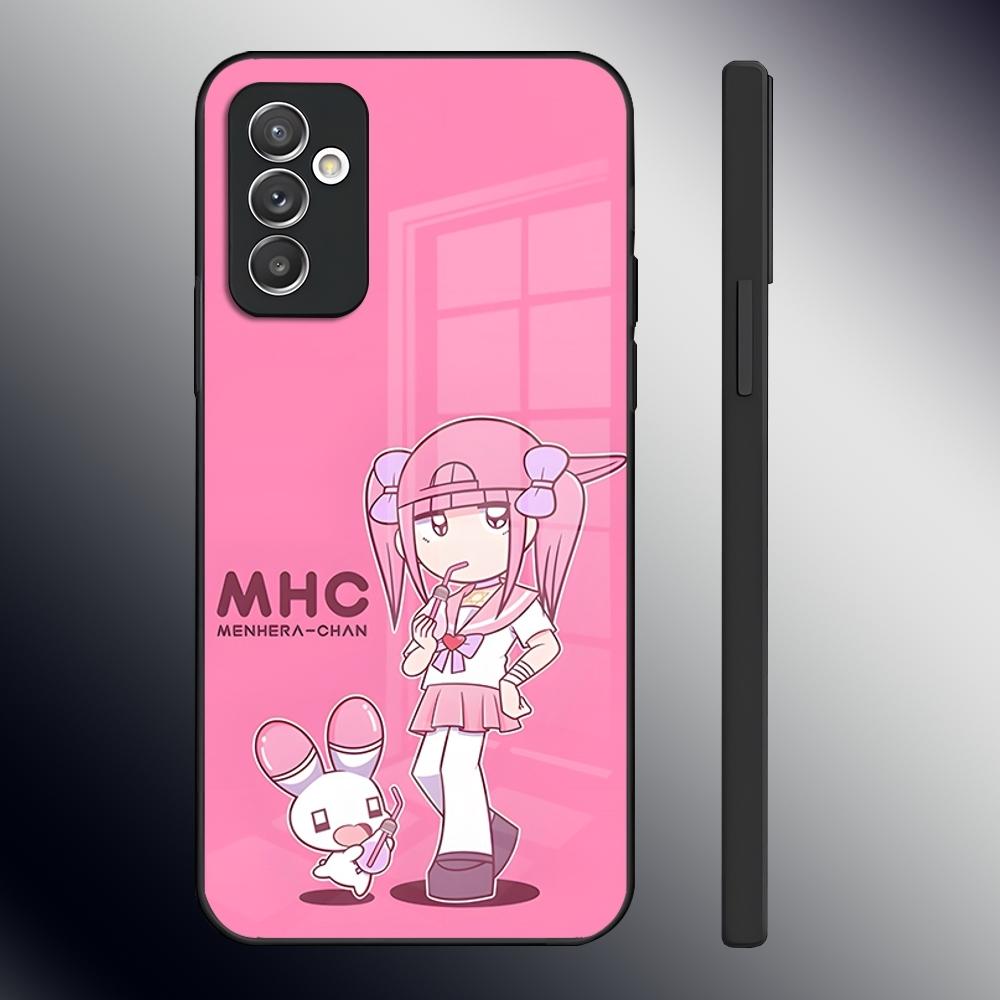 M-Menhera Chan Комикс Чехол для телефона Samsung S24 Ultra S23 S22 S20 Fe S21 Plus A54 A34 A24 A53 A13 A16 Стеклянная задняя крышка