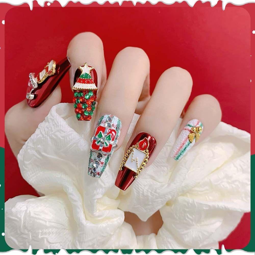 20Pcs/set Nail Supplies Christmas Nail Decorations Christmas Nail Accessories Manicurist