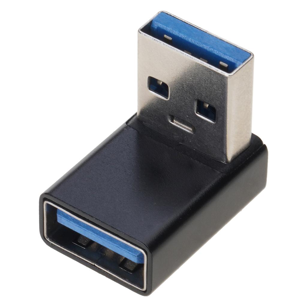 2 шт. Адаптер-удлинитель USB 3.0 Male to Female под углом из алюминиевого сплава, быстрая скорость передачи данных 5 Гбит/с, конвертер