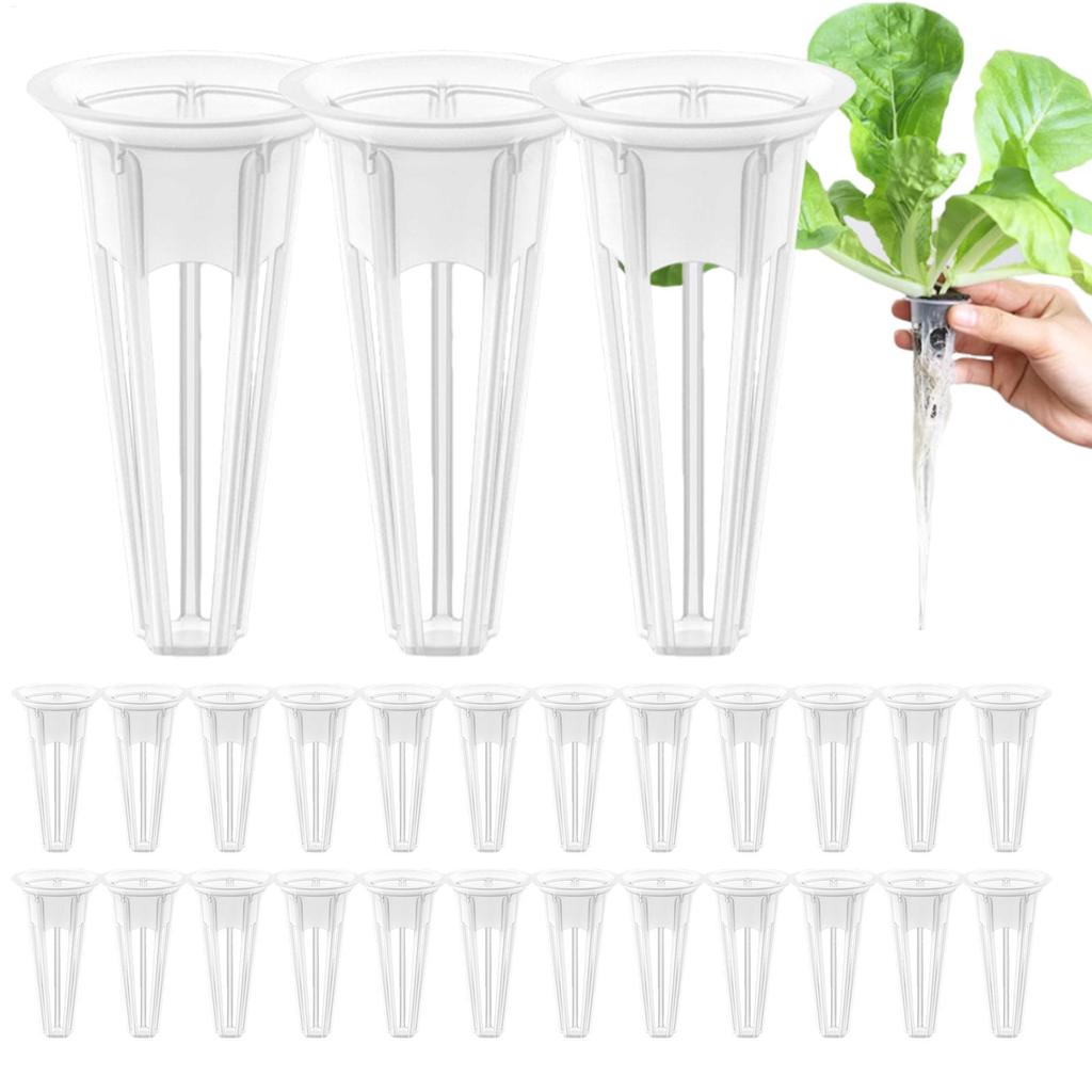 Hydroponic Grow Baskets 27 Pieces Germination Pod Plant Grow Containers for Indoor Home Kitchen Window Living Room Balcony