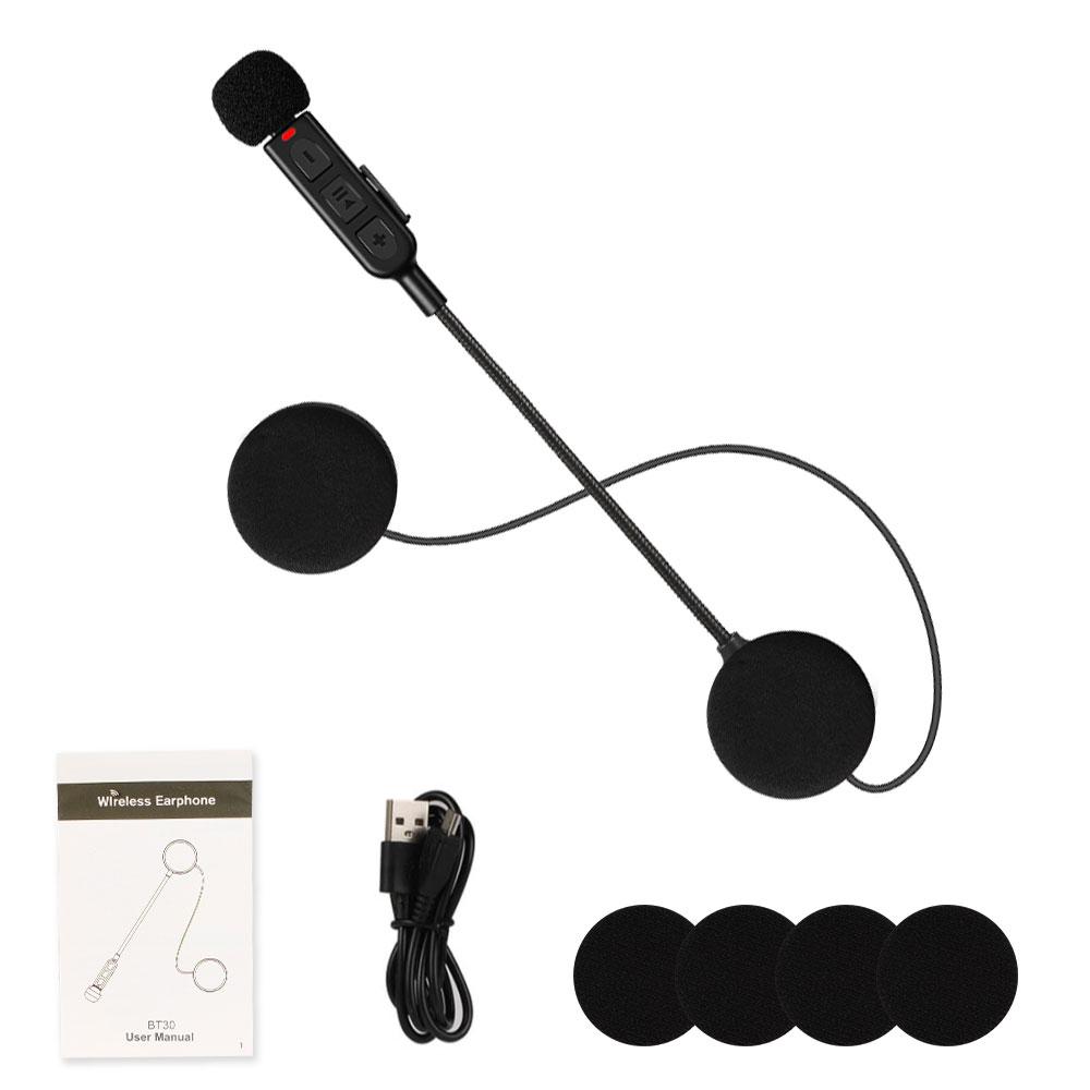 BT30 Bluetooth 5.3 Motorcycle Helmet Headset Moto Universal Helmet Headphones Stereo Wireless Handsfree Call with 250mAh