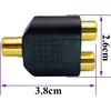 RCA Y-разветвитель, позолоченный, 1 RCA гнездо на 2 RCA гнезда, аудио/видео Y-разветвитель, разъем для аудио/видео AV-кабеля TV-преобразователя (5