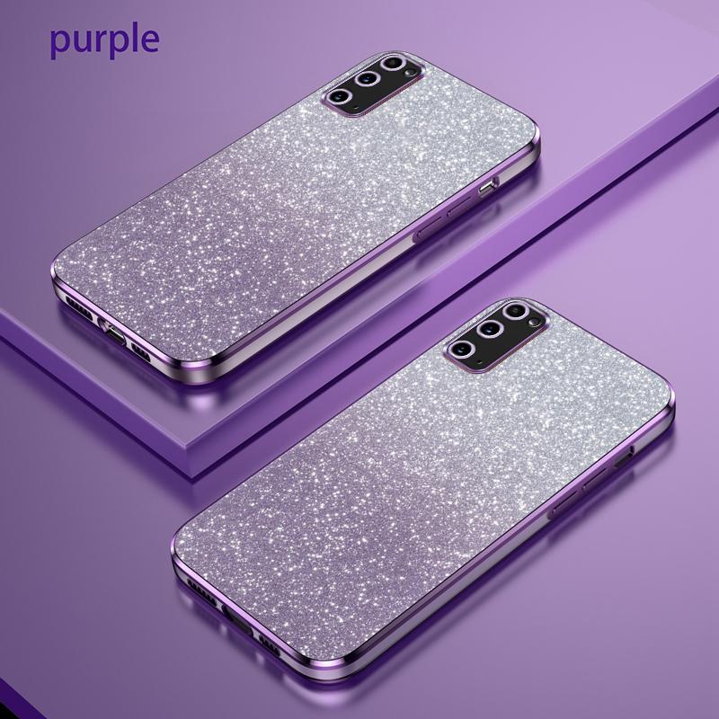Роскошный гальванизированный чехол с блестками для Samsung Galaxy S20 Plus Для Samsung S20 Ultra S20 FE Мягкий бампер Прозрачная задняя крышка телефона
