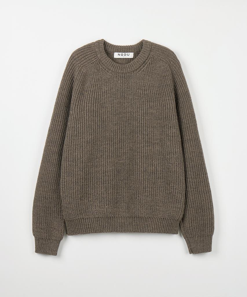 NODU Saddle Hazzi Essential Raglan Knit [Brown]