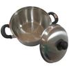 Wahei Freiz EM-8125, 22cm Tsubame-san Induction Cookware Compatible Triple-Layered Steel Pot, Silver