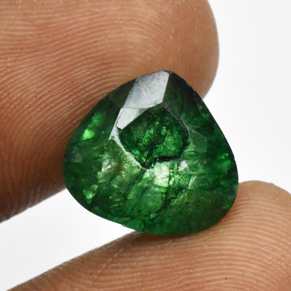 Natural Green Emerald Loose Gemstone 13x12 mm Pear Cut 7.00 ct for Jewelry Making and Crafts