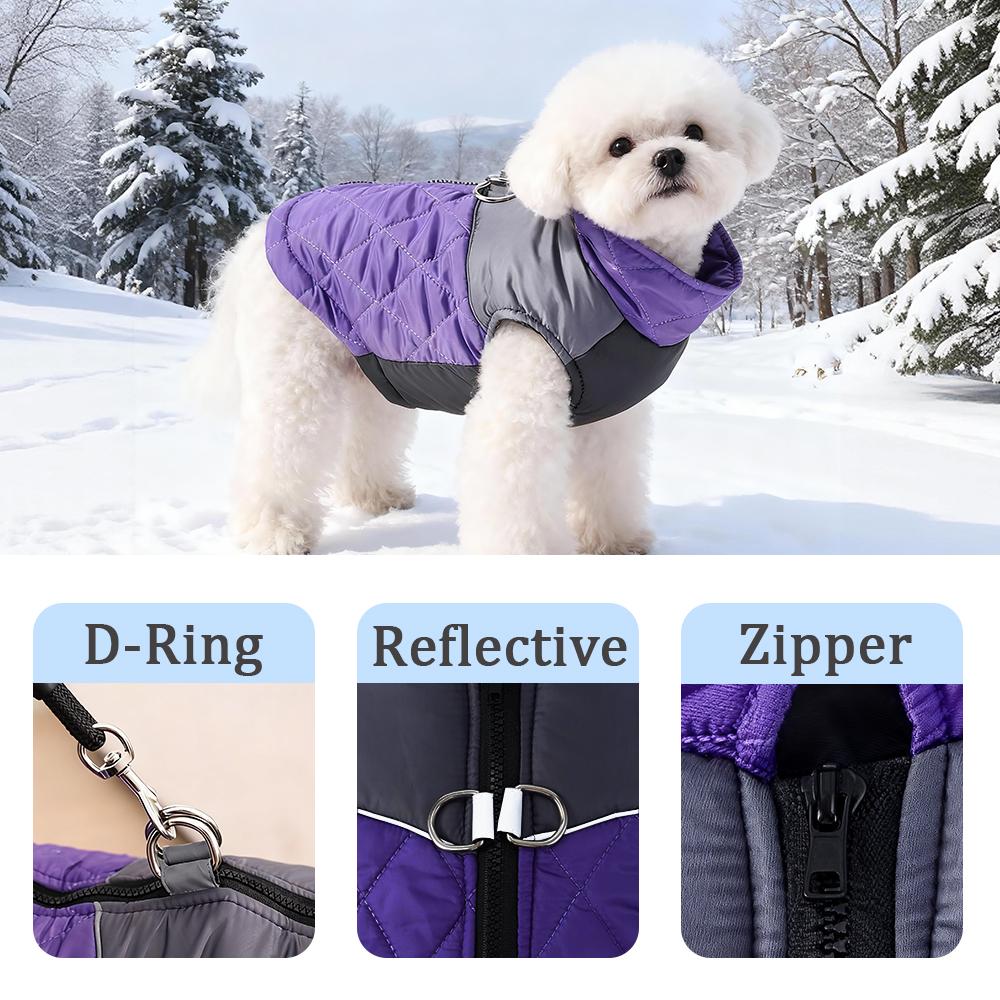 Reflective Pet Clothes Warm Winter Waterproof Puppy Vest Jacket Coat With D-Ring For Small Large Dogs Golden Retriever Costumes