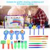 26 шт. Детские принадлежности для рисования, кисти, губка, кисть, игрушечный инструмент для рисования, набор для детской игры