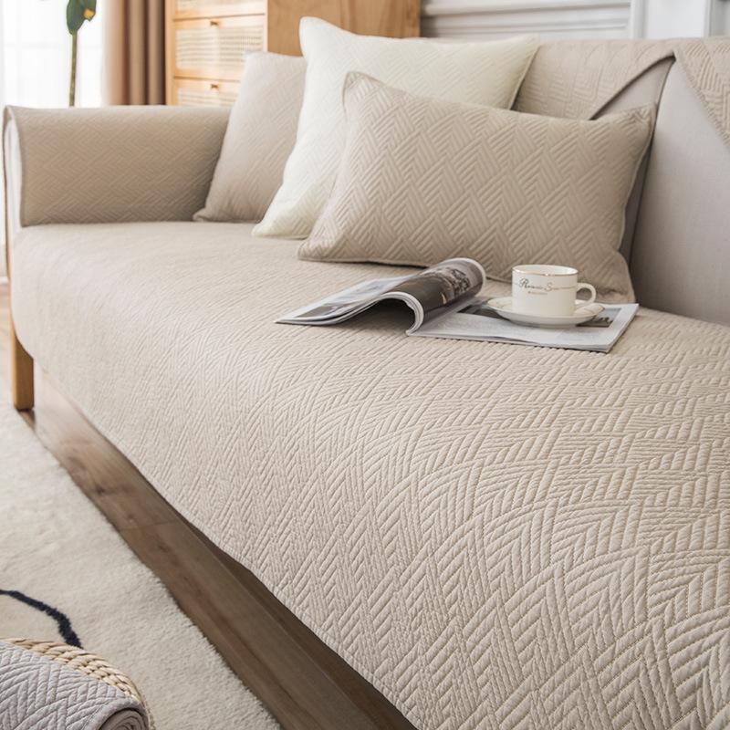 Всесезонная универсальная противоскользящая подушка для дивана Nordic Simple Seat Cushion Современный однотонный летний кожаный чехол для дивана