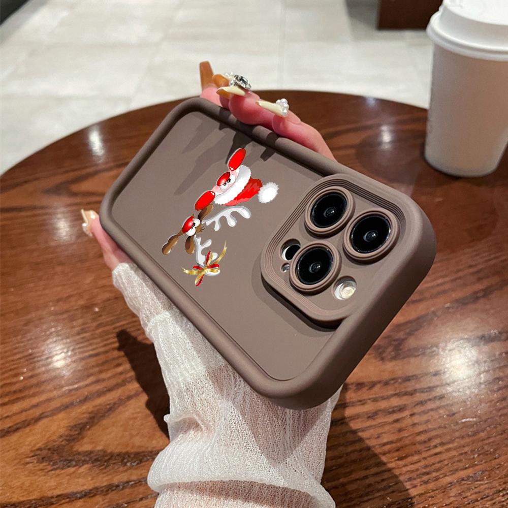N101 Merry Christmas art Soft Angel Eyes Phone Cases для iPhone 16 15 14 13 11 Pro Max 8 7 6s Plus 12 mini XR XS Max SE Shockproof Cover