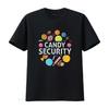 Канди Костюмы Футболка Sec Urity Детская Черная Средняя винтажная Стиранная Немного Верх Для Повседневной Носки Эластичная уличная Одежда Дышащая