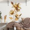Fun-e141 Золотой тисненый цветок крыльцо спальня гостиная кабинет фон ландшафтный дизайн настенная наклейка