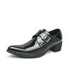 Fashion Mens Patent Leather Shoes Luxury Brand Comfortable Men Dress Loafers Casual Business High Heels Men Wedding Shoe Chaussure Homme