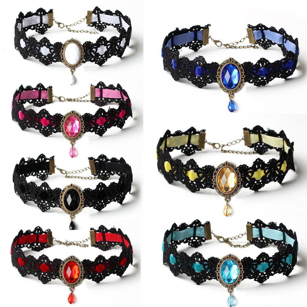 Vintage Gothic Collar Victorian Sexy Crystal Necklaces Jewelry Fashion Accessories Clavicle Chain