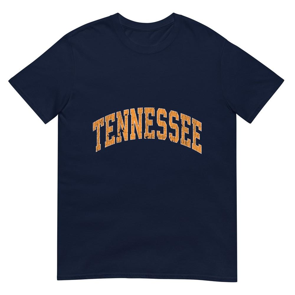 Tennessee Classic Tn Orange Print Retro Varsity Vintage Tshirt