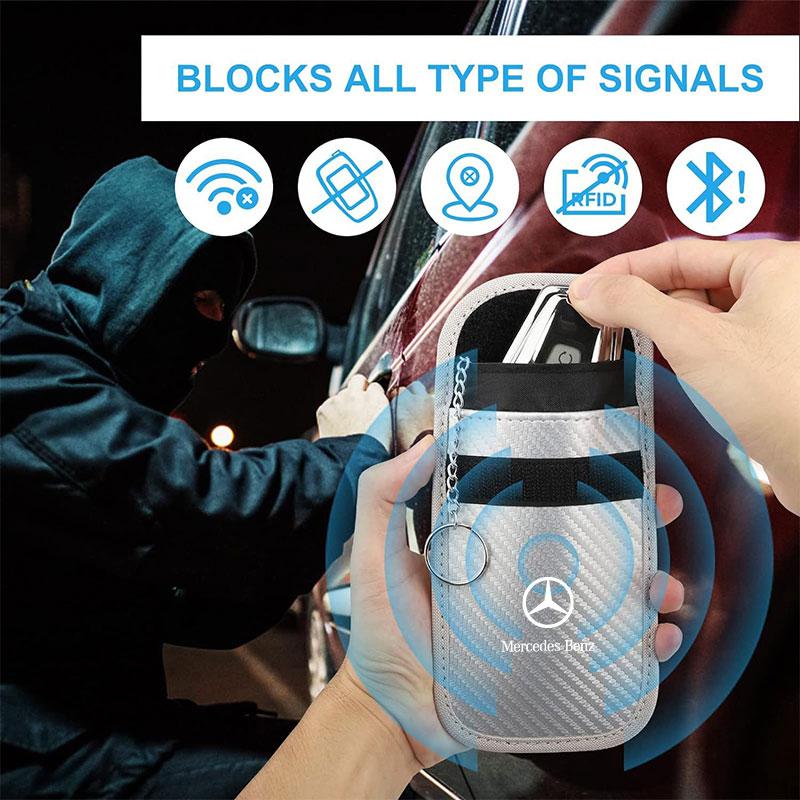 Car Keychain Case Zipper Carbon Fiber Key Protector Cover For Mercedes Benz CLK GLC W212 C200 C300 W203 W204 W205 W169 W176 GLC w1