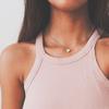 Simple and exquisite versatile collarbone chain necklace, alloy peach heart love simple heart necklace