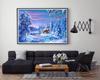 DIY Зимний Снежный Пейзаж 5D Алмазная Картина Полный Круглый Дрель Мозаика Пейзаж Алмазная Вышивка Крестом Рождественский Подарок