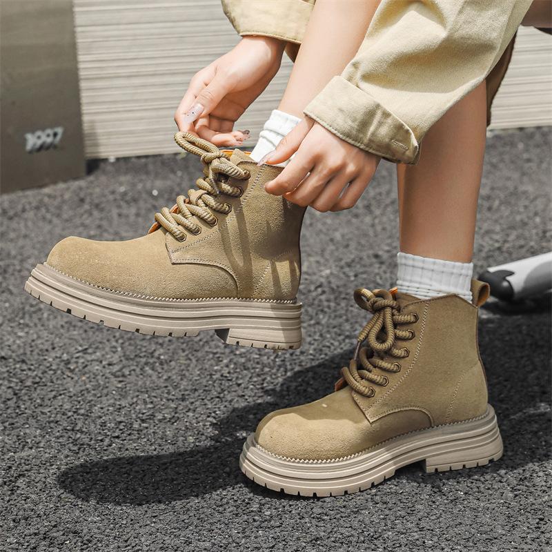 Европейские ботинки Martin Station 2024 осень и зима новые ретро инструменты вестерн пара сапоги на платформе сапоги 24458-J